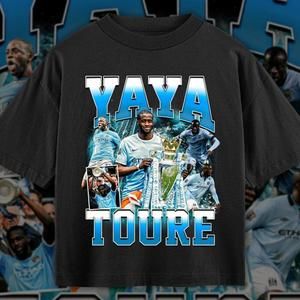 Yaya Toure Bootleg Retro  90S Graphic Shirt, Manchester City Shirt